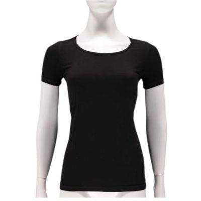 2-pack dames T-shirts bamboe - Zachte ondershirts korte mouw - Diepe Ronde hals