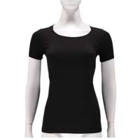 2-pack dames T-shirts bamboe - Zachte ondershirts korte mouw - Diepe Ronde hals - thumbnail
