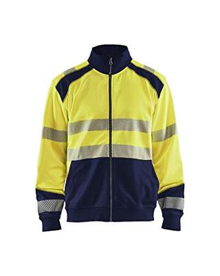 Blåkläder Sweatshirt hele rits High-Vis 35582528 | High-Vis Geel/Marineblauw | Maat XS - 7330509610305
