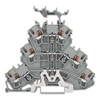 WAGO 2202-3257 Doorgangsklem 3-etages Cage Clamp-aansluiting Grijs 50 stuk(s) - thumbnail