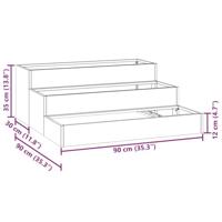 Tuin Bloempot Antraciet 90 x 90 x 35 cm Staal - thumbnail