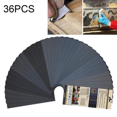 36 stuks LANHU Grit 400-3000 natte en droge polijsten slijpen schuurpapier grootte: 22 9 x 9 1 cm