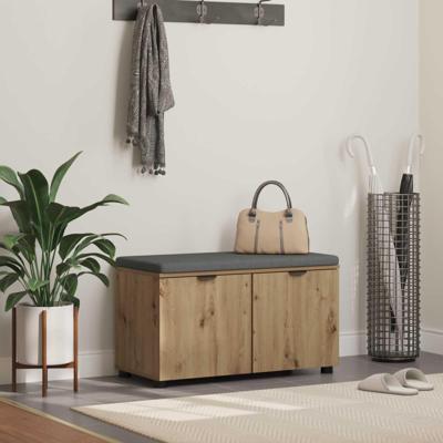 Halbank met kussen met opslag Artisan Eiken 80 x 38 x 46 cm