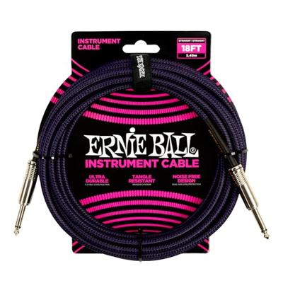 Ernie Ball 6395 braided instrument cable paars 5.5m Ernie Ball 6395 braided instrument cable paars 5.5m