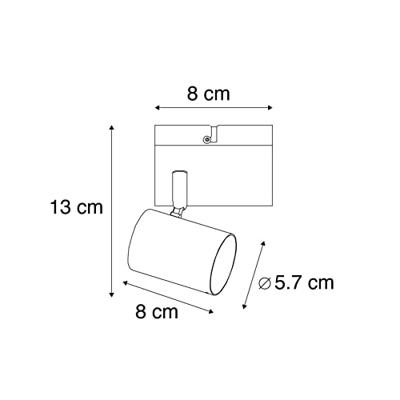 QAZQA Moderne spot zwart verstelbaar vierkant - Jeana