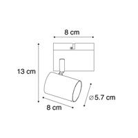 QAZQA Moderne spot zwart verstelbaar vierkant - Jeana - thumbnail
