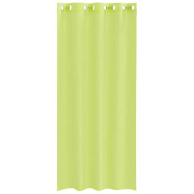 Gordijnen voile met doorvoertules 2 st 140x245 cm appelgroen