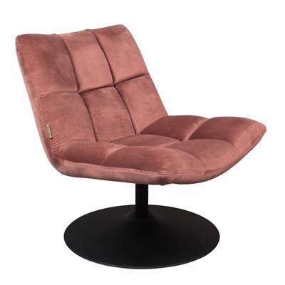 Dutchbone Fauteuil 'Bar' Velvet, kleur Roze Dutchbone Fauteuil 'Bar' Velvet, kleur Roze