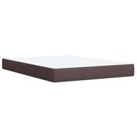 Boxspring met matras stof donkerbruin 140x200 cm - thumbnail
