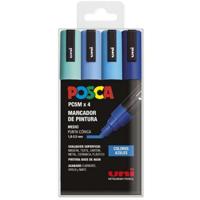 Markeerset POSCA PC-5M Blauw Multicolour - thumbnail