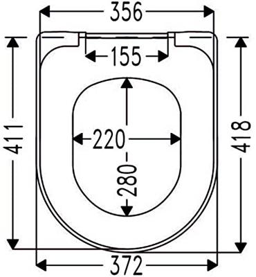 Saqu toiletbril met softclose en quickrelease 37,2x41,8cm pergamon