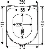 Saqu toiletbril met softclose en quickrelease 37,2x41,8cm pergamon - thumbnail