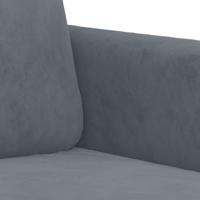 Tweezitsbank 120 cm fluweel donkergrijs - thumbnail