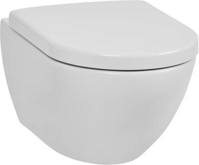 Saqu Poma hangtoilet Swirlflush incl. toiletbril glans wit