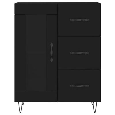 Dressoir 69,5x34x90 cm bewerkt hout zwart