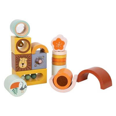 Small Foot - houten ontdekblokken safari, 12dlg. Small Foot - houten ontdekblokken safari, 12dlg.