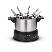 Severin 2470 Fondue 1500 W 8 fonduevorkjes RVS (geborsteld), Zwart - thumbnail
