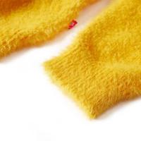 Kindertrui gebreid 128 donkerokerkleurig - thumbnail