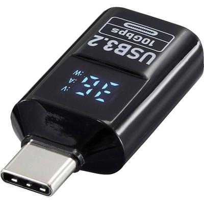 Renkforce USB Adapter [1x USB-C stekker - 1x USB-A-bus] USB 3.2 Type C/A Charging Adapter, PD36W, 10 Gpbs LED-display laden (spanning/stroom/vermogen)