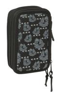 Driedubbele Pennenzak One Piece Pirates Zwart 12,5 x 19,5 x 5,5 cm 37 Onderdelen - thumbnail