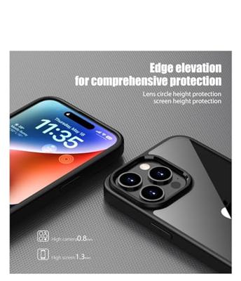 JT Berlin Pankow Hybrid Backcover Apple iPhone 15 Pro Zwart, Transparant JT Berlin Pankow Hybrid Backcover Apple iPhone 15 Pro Zwart, Transparant