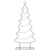 Metalen kerstboom met standaard Zwart 180 cm Staal - thumbnail