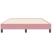 Bedframe zonder matras 160x210 cm fluweel roze - thumbnail