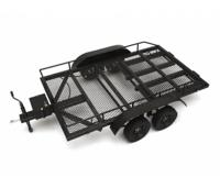 Fastrax 1/10 Scale Aluminum Dual Axle Trailer met oprijplaten en verlichting - thumbnail