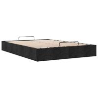 Bedframe zonder matras 160x200 cm stof zwart - thumbnail
