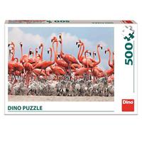 DinoToys Dino puzzel - flamingos - 500 stukjes - thumbnail