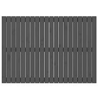 Wandhoofdbord 127,5x3x90 cm massief grenenhout grijs - thumbnail