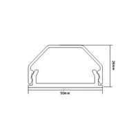 ROLINE Kabelgoot, aluminium, 50 x 26 mm, wit, 1,1 m - thumbnail