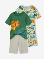 Set van 2 jongenspyjamabroeken savanne petrolblauw - thumbnail