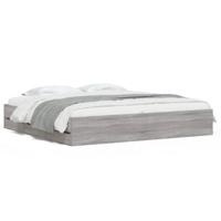 Bedframe met lades bewerkt hout grijs sonoma eiken 160x200 cm - thumbnail