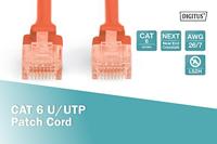Digitus DK-1617-020/R RJ45 Netwerkkabel, patchkabel CAT 6 U/UTP 2.00 m Rood Halogeenvrij, Verdraaide paren 1 stuk(s) - thumbnail