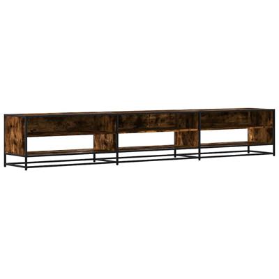 Tv-meubel 270x40x46 cm bewerkt hout gerookt eikenkleurig - thumbnail