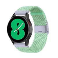 By Qubix - Compatible met Garmin Forerunner 55/245 / 645 - Braided nylon bandje - Lichtgroen - Compatible Garmin bandje - Bandbreedte: 20mm - thumbnail