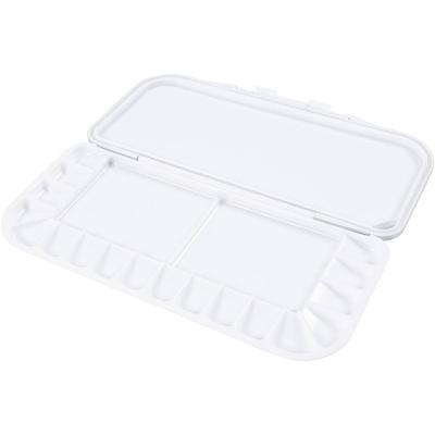 Creativ Company Schilderspalet met deksel, afm 27x12,7x2,3 cm, zilver, wit, 1 stuk - thumbnail