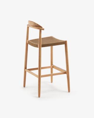 Kave Home Barkruk 'Nina' kleur Beige (zithoogte 76cm) Kave Home Barkruk 'Nina' kleur Beige (zithoogte 76cm)