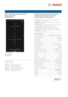 Bosch PIB375FB1E Inductie kookplaat Zwart - thumbnail
