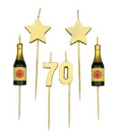 Taartkaarsjes Set 70 Jaar (6st) - thumbnail
