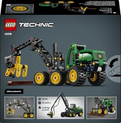 LEGO ® technic john deere 1470h houtoogstmachine - werkende klauw en boomstam - modelbouwspeelgoed - 42218
