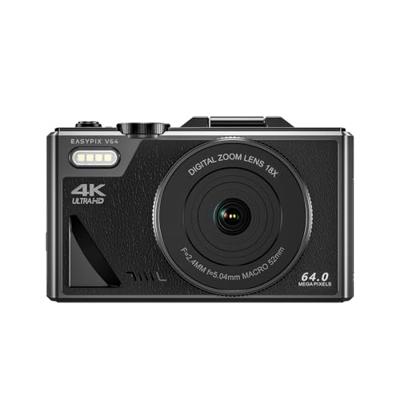 Easypix V64 Flip Digitale camera 13 Mpix Zwart Geïntegreerde accu, WiFi, 4K video, Full-HD video-opname - thumbnail