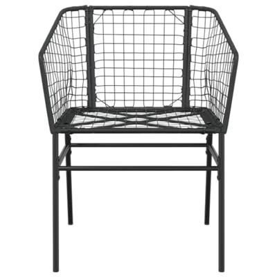 Tuinstoelen 2 st poly rattan zwart Tuinstoelen 2 st poly rattan zwart