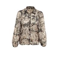 LOLALIZA blouse met all over print en glitters zwart/ecru/lichtroze - thumbnail