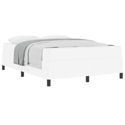 Bedframe met matras met matras Wit 160 x 200 cm Kunstleer