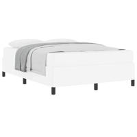 Bedframe met matras met matras Wit 160 x 200 cm Kunstleer - thumbnail