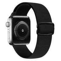 Solo Loop Nylon bandje - Zwart - Geschikt voor Apple Watch 44mm / 45mm / 46mm / 49mm - thumbnail