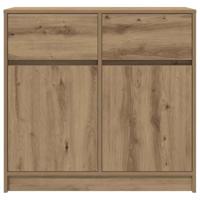 Dressoir lade 80x34x76 cm spaanplaat artisanaal eikenkleurig - thumbnail