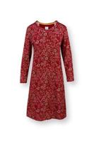 Pip Studio Pip Studio Danai Long Sleeve Nightdress Daisy Dreams Red XL - thumbnail